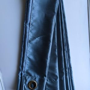 2 teal grommet curtain panels 36" x 54"